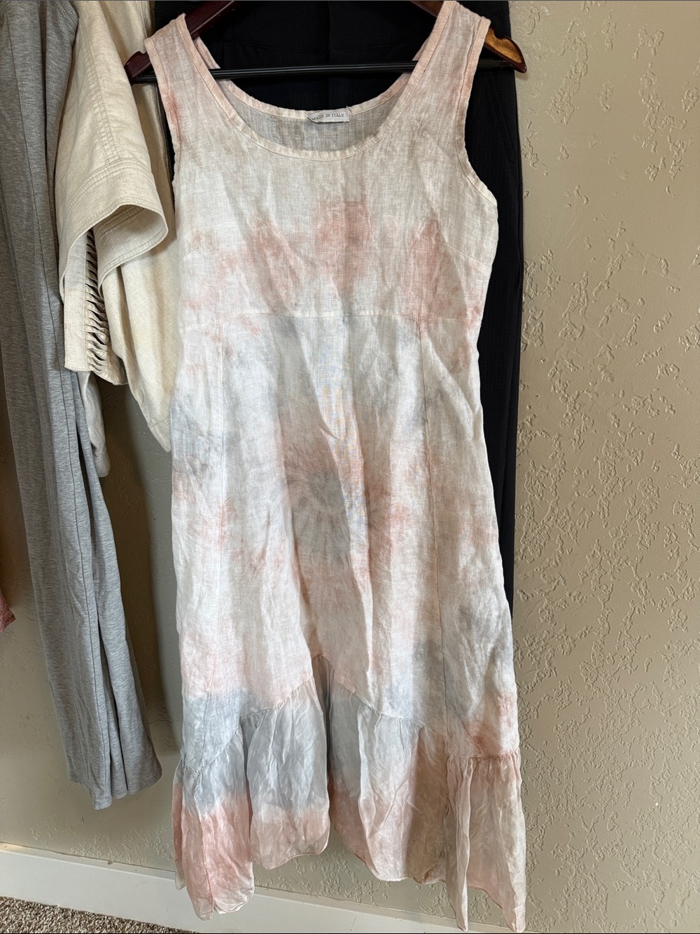 Made in Italy Linen Silk Dress Stunning S M